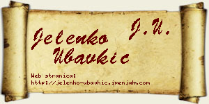 Jelenko Ubavkić vizit kartica